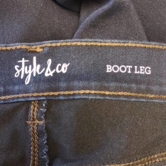 Style & Co Tummy Control Bootleg Jeans 10 Long - Picture 10 of 12